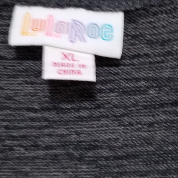NWT. LuLaRoe XL Joy, heathered black and grey - Picture 2 of 5